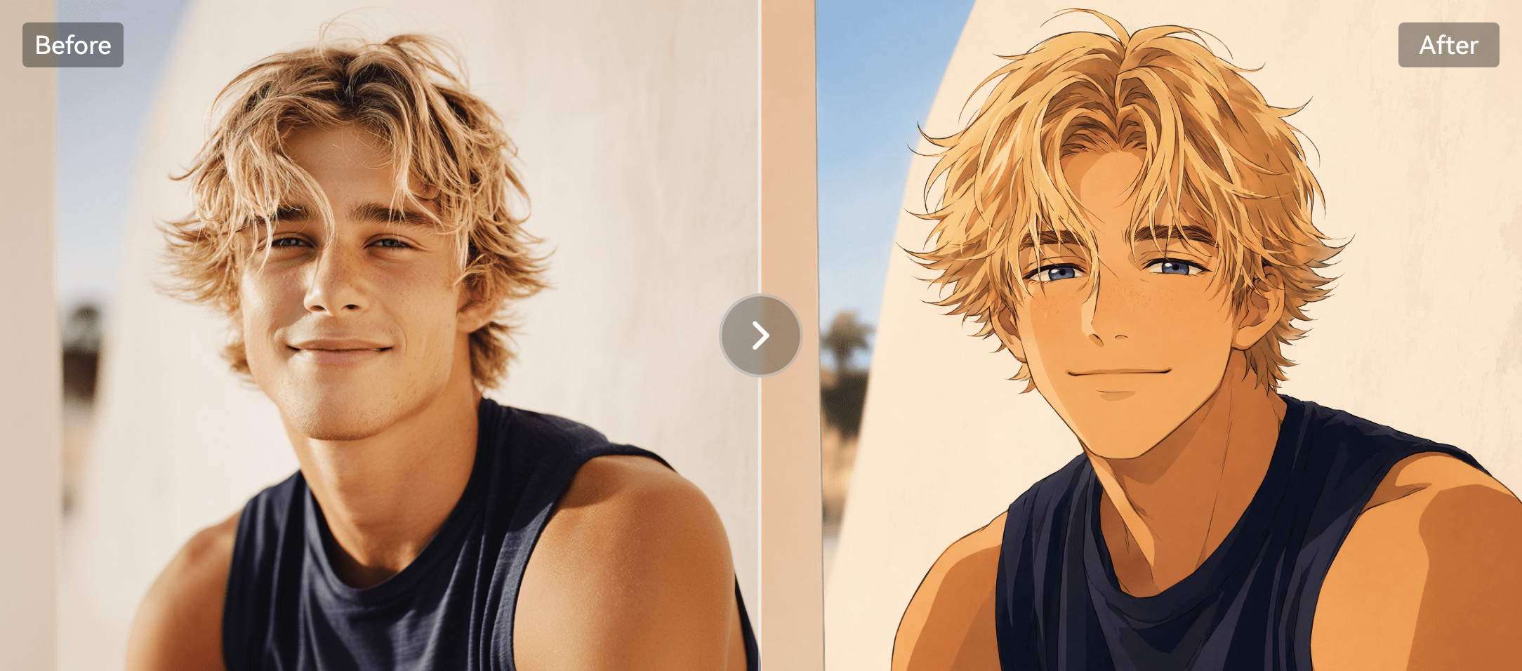 AI portrait and avatar transformation example