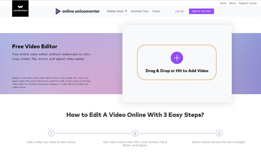 Add a video to edit online