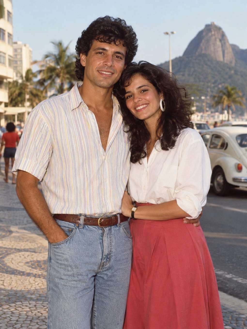 tipografia legível em português - exemplo de foto de casal anos 80