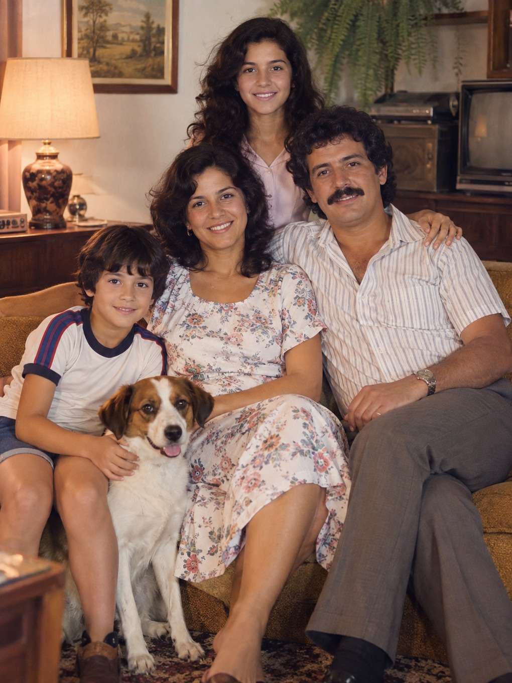 visual premium para capa - exemplo de foto de família anos 80