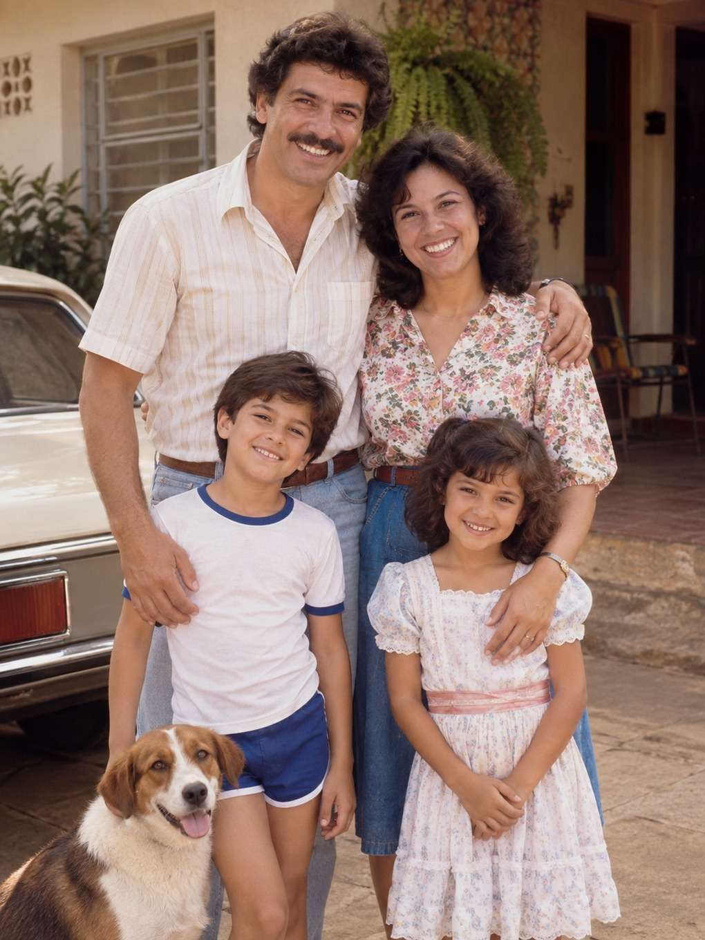 mood alegre e acessível - exemplo de foto de família anos 80