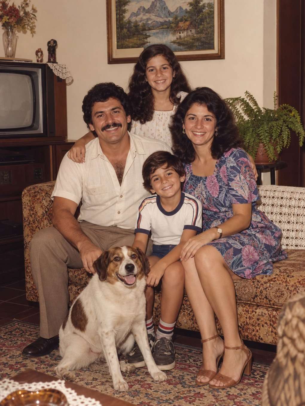 tipografia legível em português - exemplo de foto de família anos 80