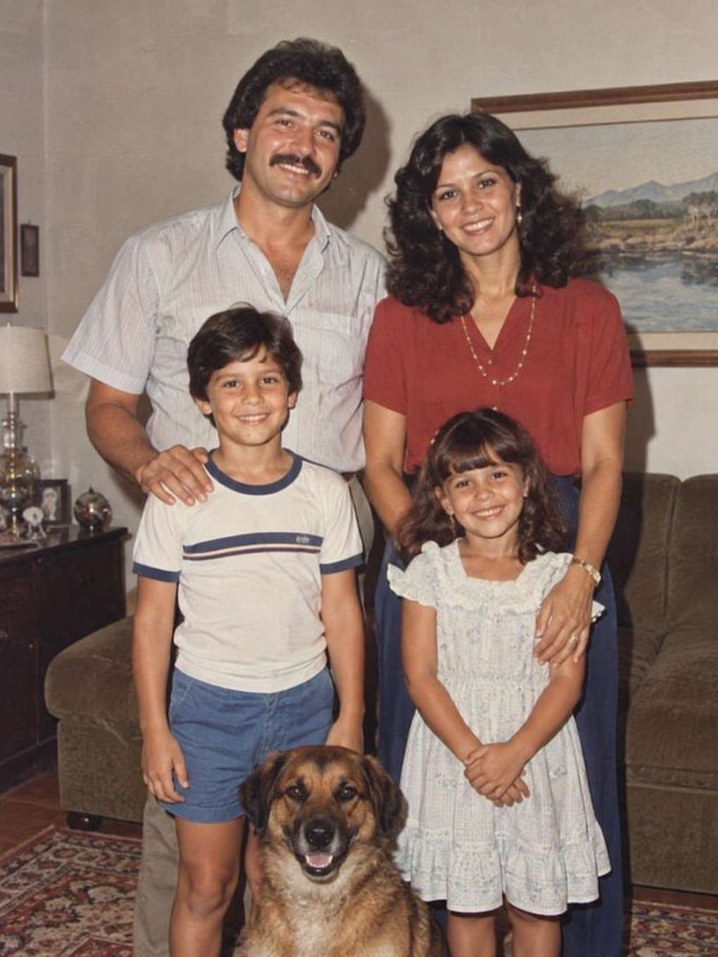 estilo fotografia realista e suave - exemplo de foto de família anos 80