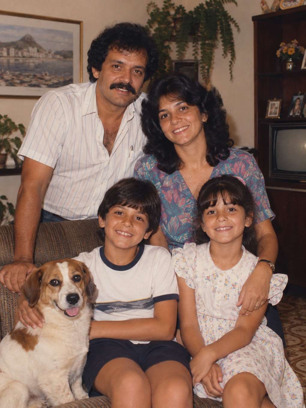 arte afetiva para compartilhar - exemplo de foto de família anos 80
