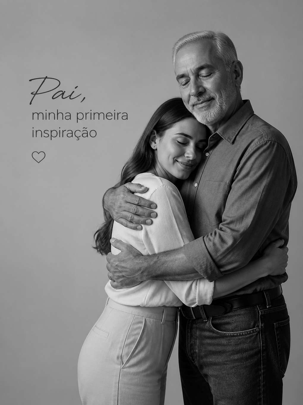 mensagem minimalista em foto de mãos dadas - exemplo de fotos com mensagens de dia dos pais