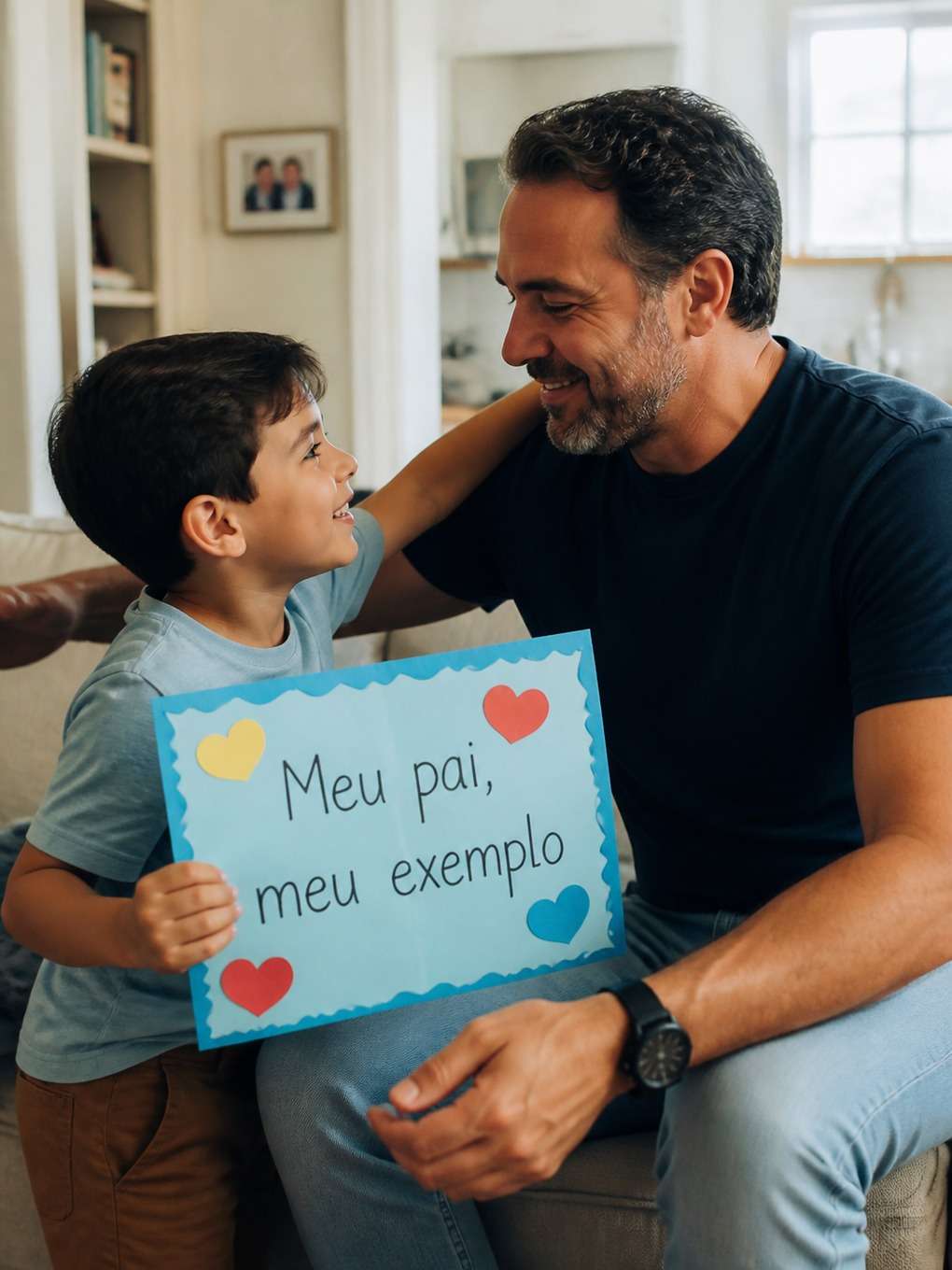 pai ensinando filho a andar de bicicleta - exemplo de fotos com mensagens de dia dos pais