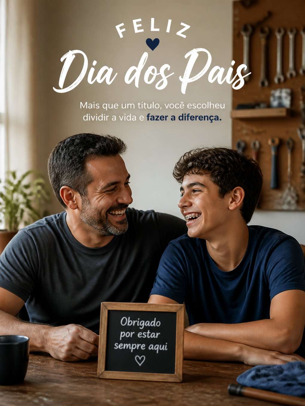 dia dos pais com família na varanda - exemplo de fotos com mensagens de dia dos pais