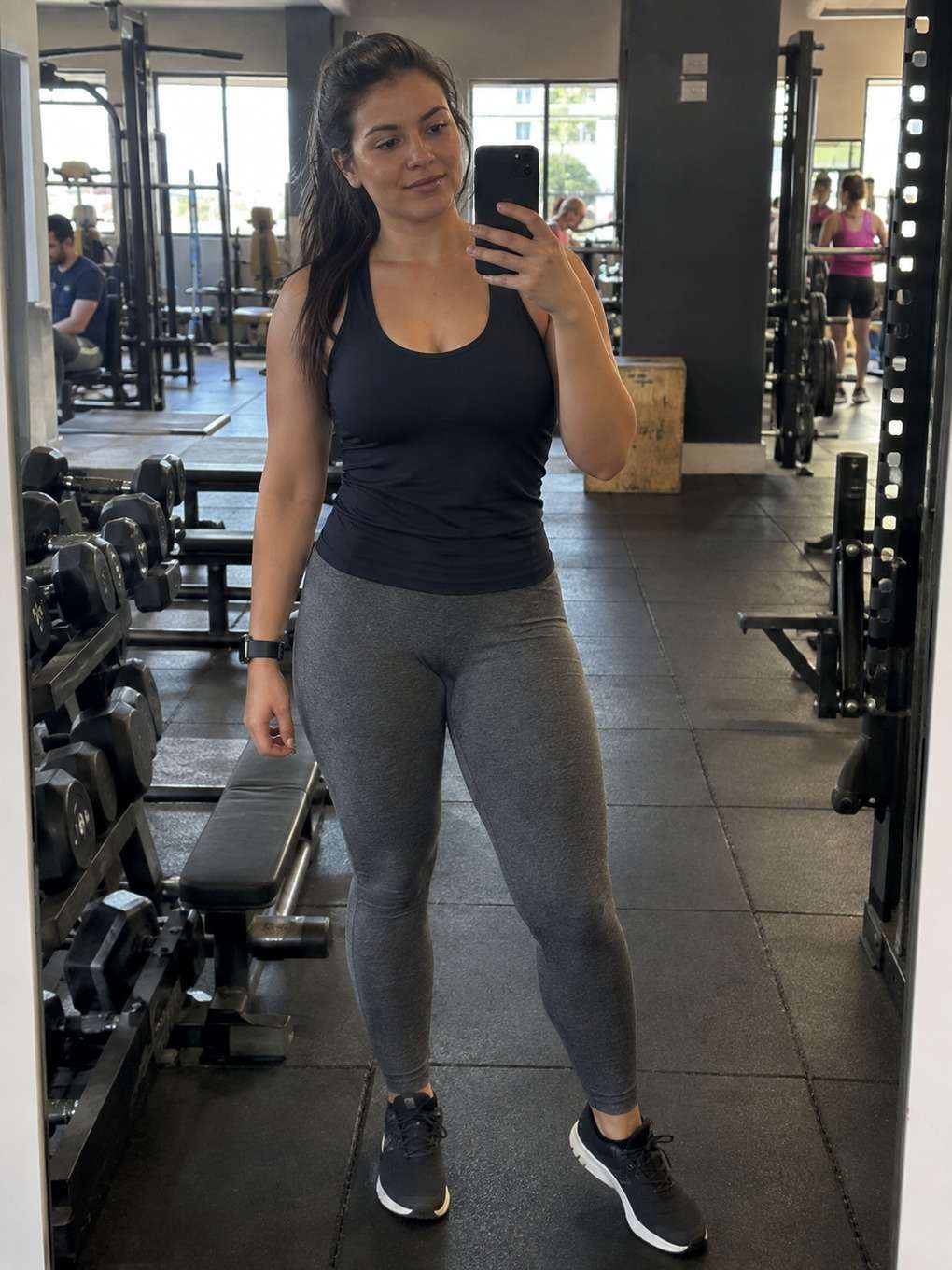 selfie no espelho - exemplo de foto de academia