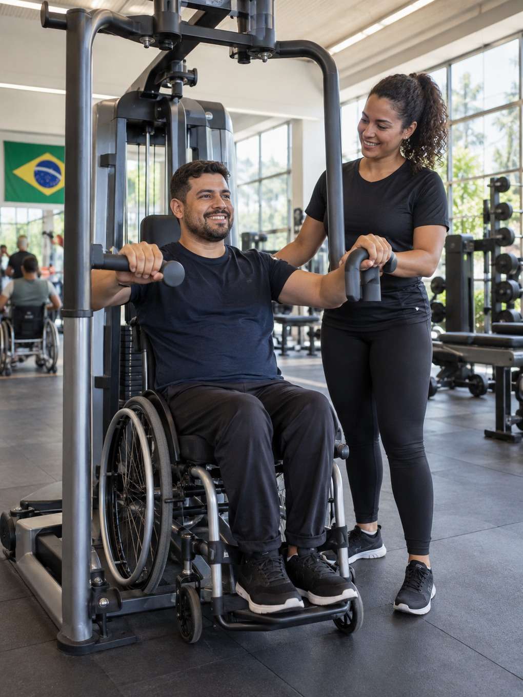 treino inclusivo - exemplo de foto de academia