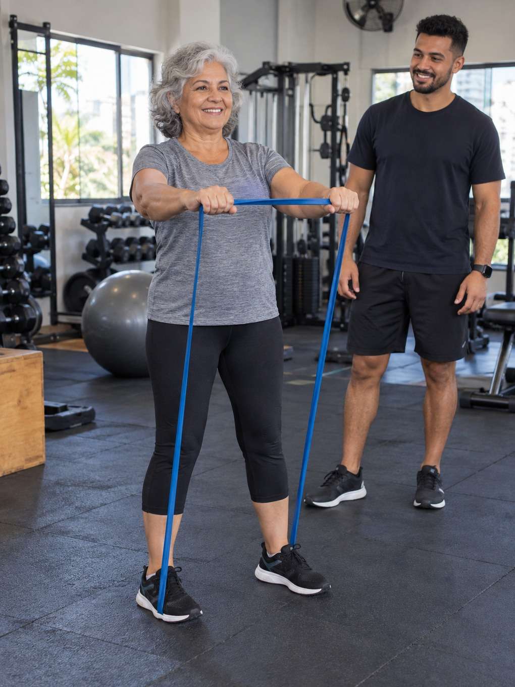 treino para terceira idade - exemplo de foto de academia