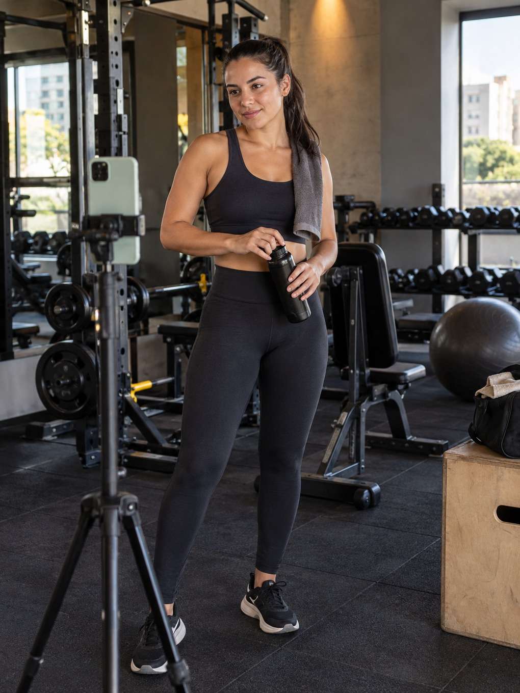 criador de conteúdo fitness - exemplo de foto de academia