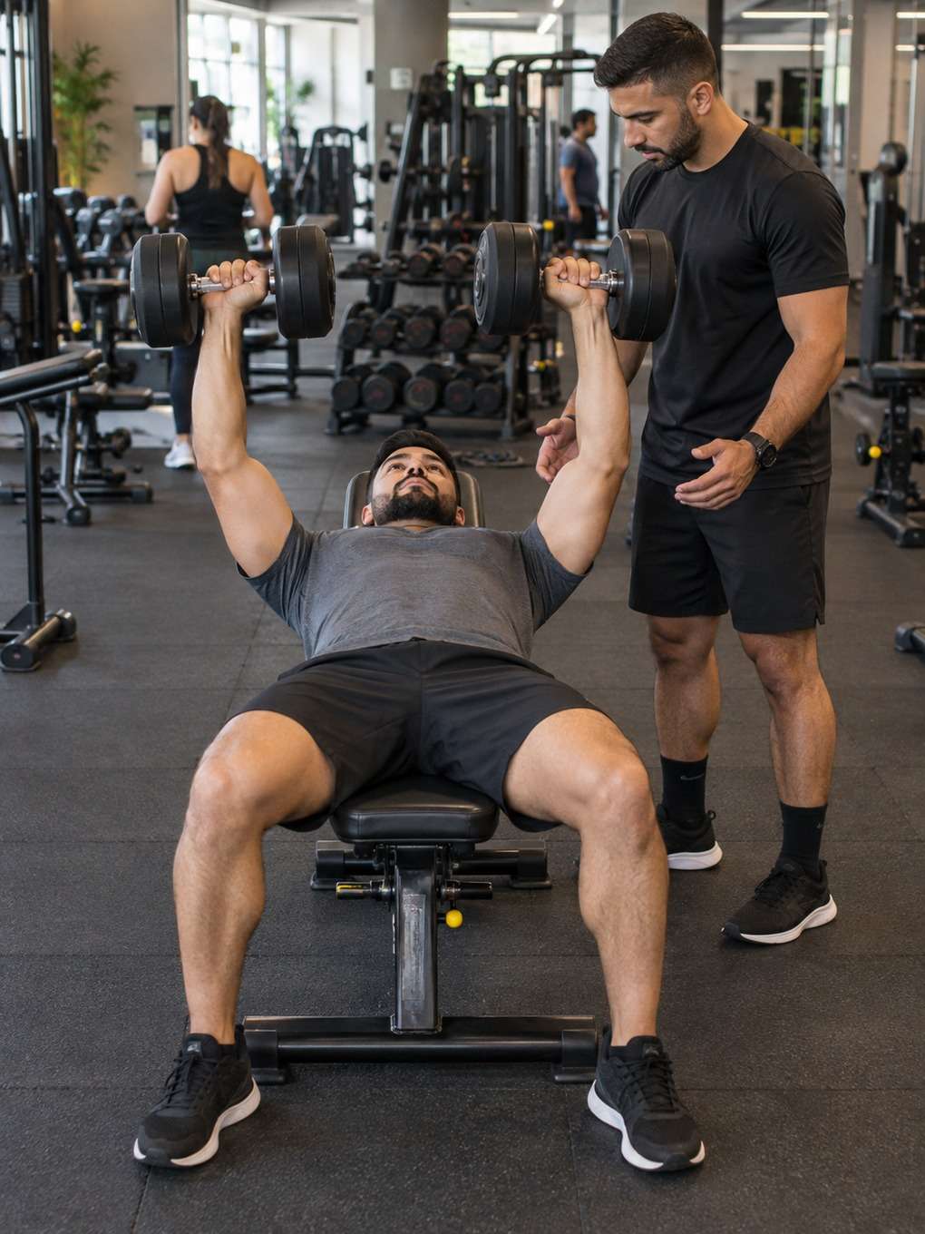 supino com segurança - exemplo de foto de academia