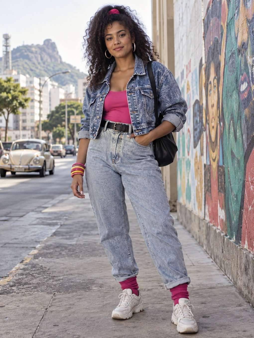 clima urbano - exemplo de look anos 80 feminino