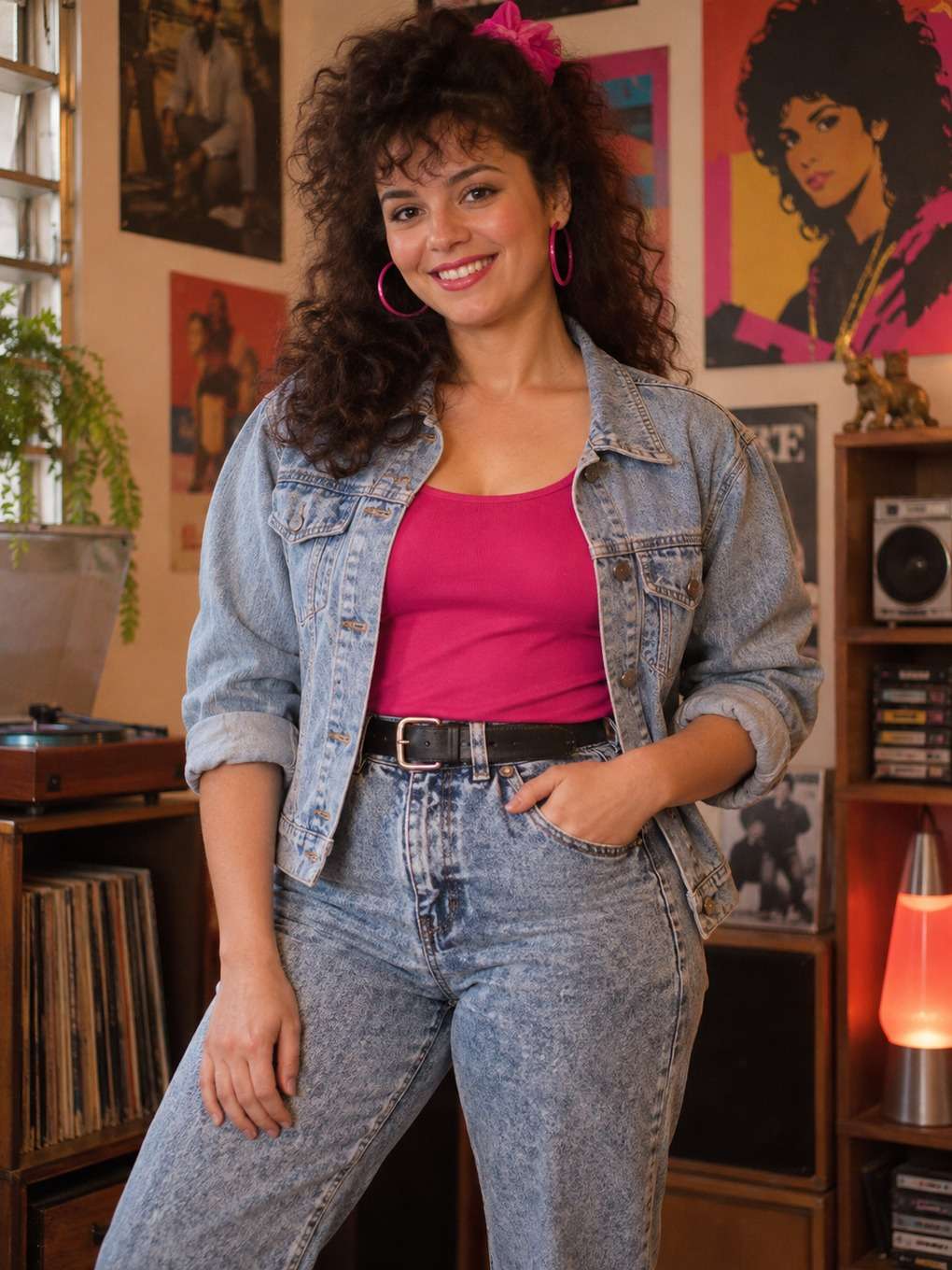plano fechado emocional - exemplo de look anos 80 feminino