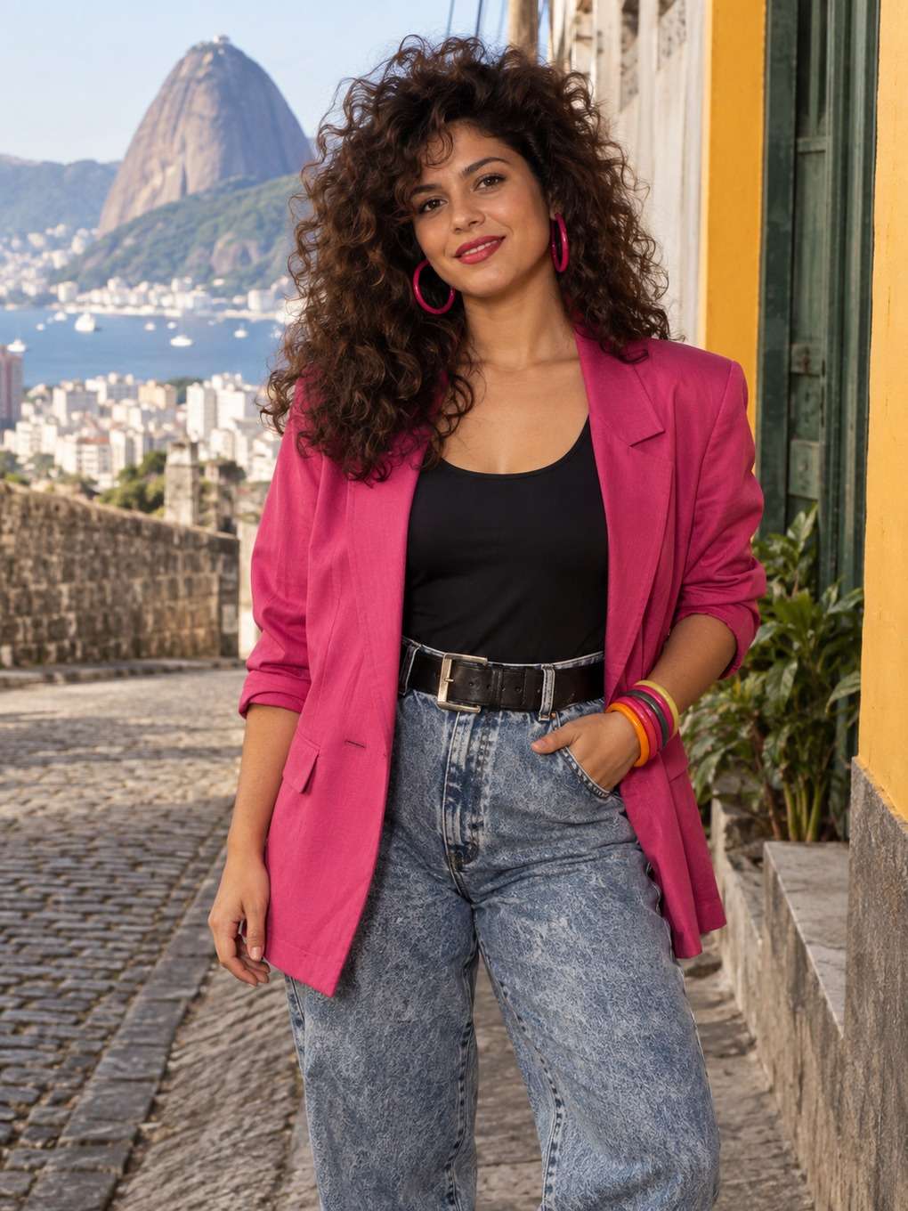 detalhess discretos - exemplo de look anos 80 feminino