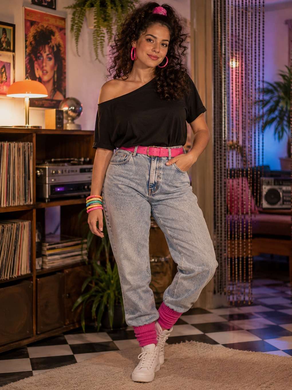 acabamento profissional para marca - exemplo de look anos 80 feminino