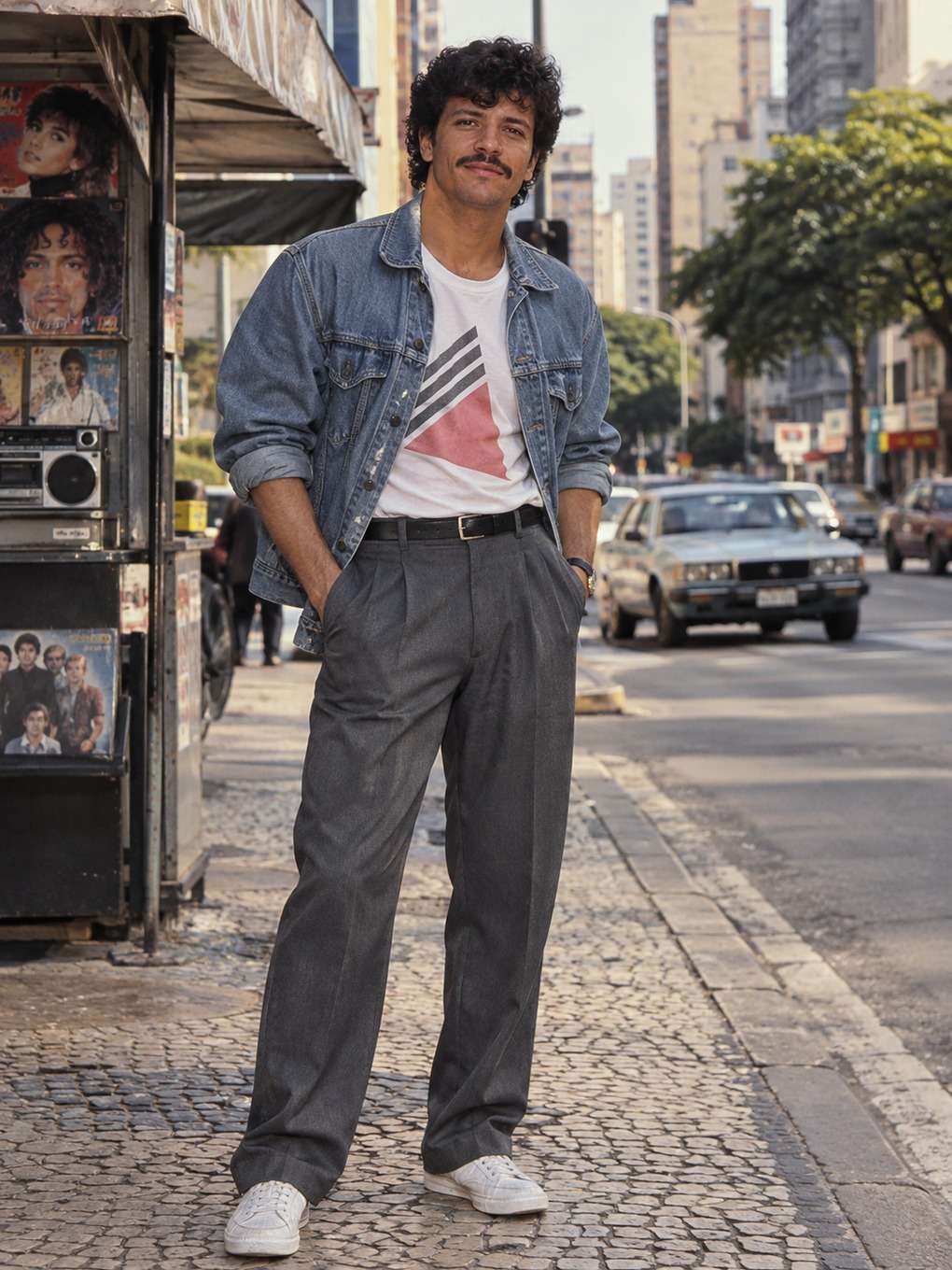 clima urbano - exemplo de look anos 80 masculino