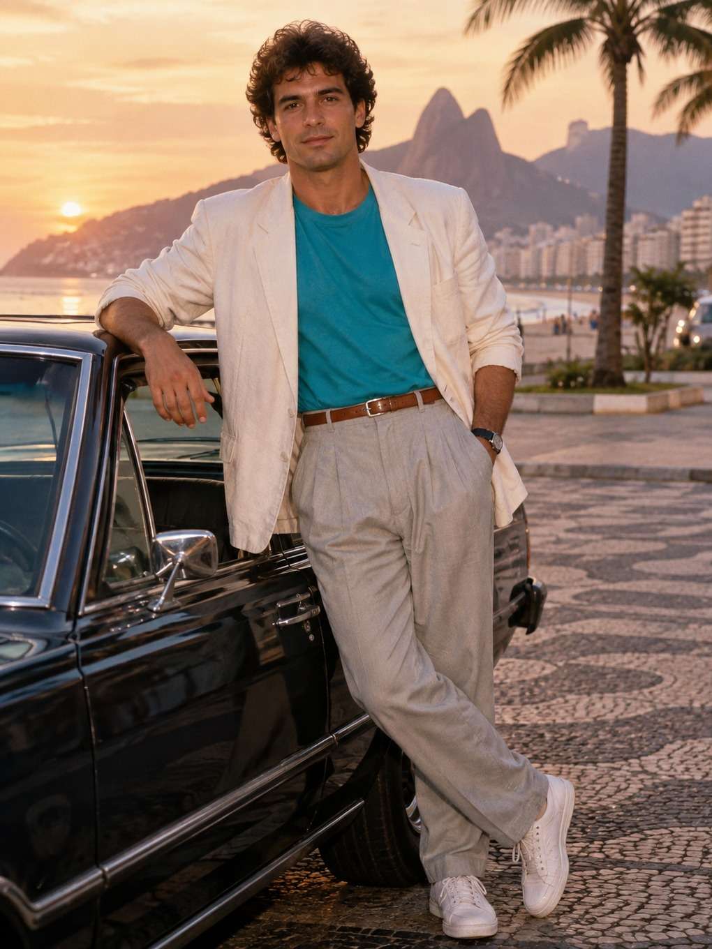 visual premium para capa - exemplo de look anos 80 masculino
