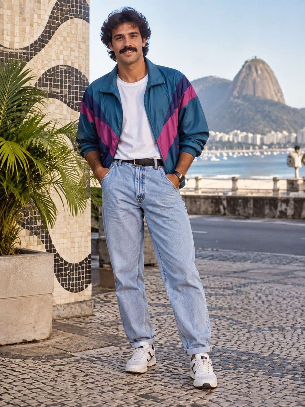 detalhess discretos - exemplo de look anos 80 masculino