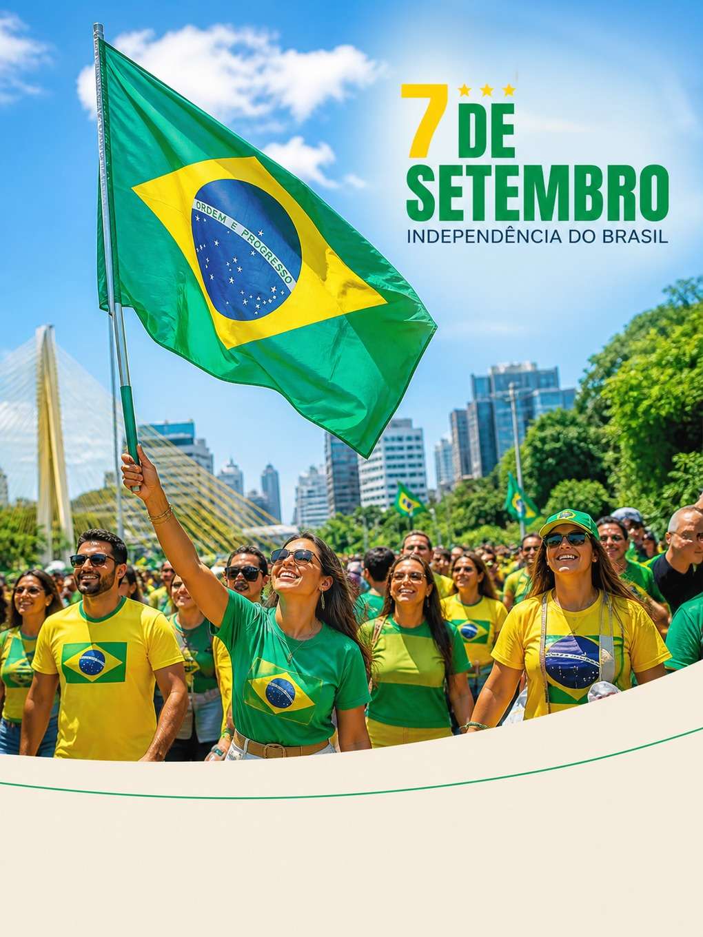 feed patriótico - exemplo de post 7 de setembro com ia