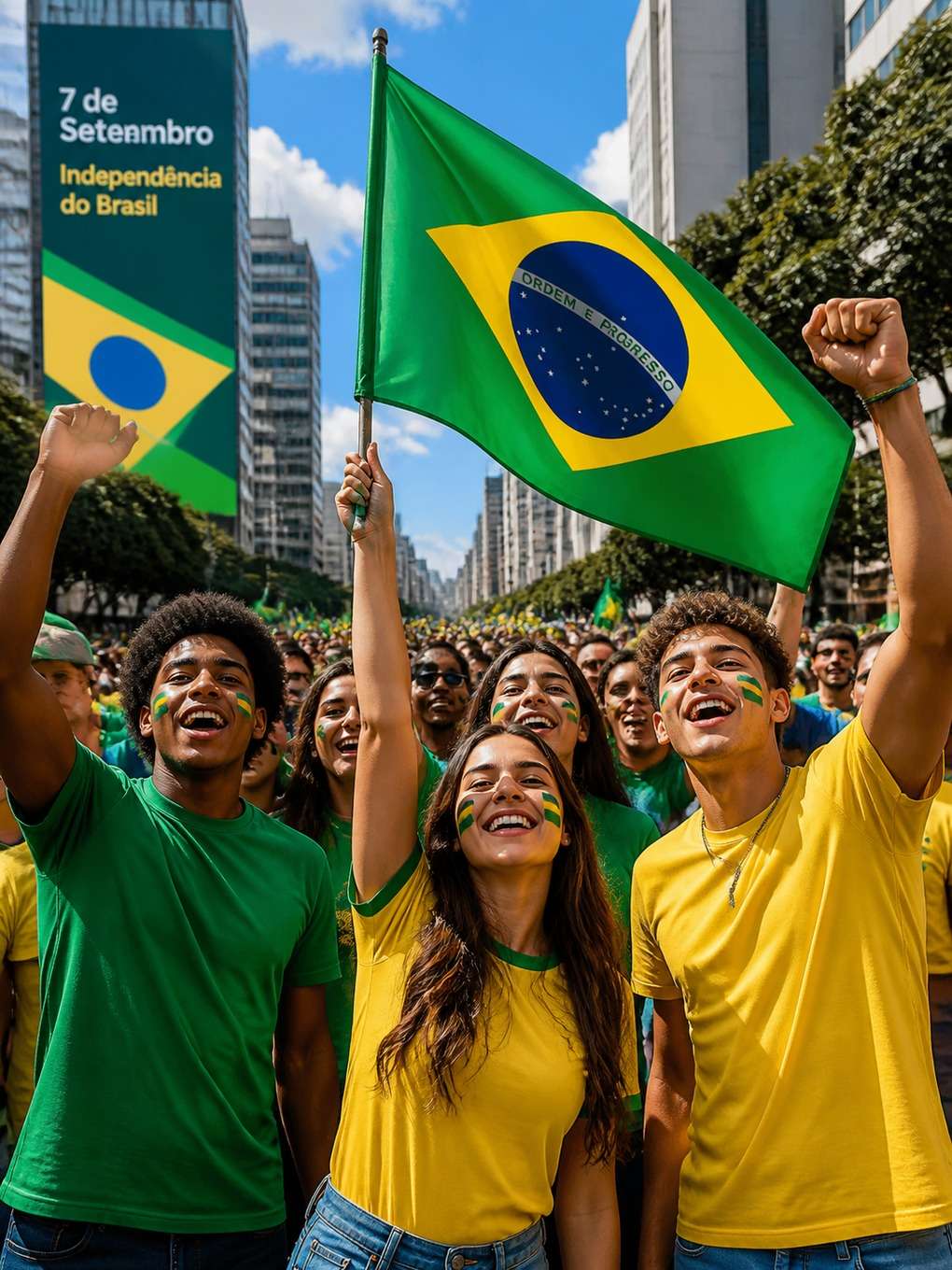 jovens patrióticos - exemplo de post 7 de setembro com ia