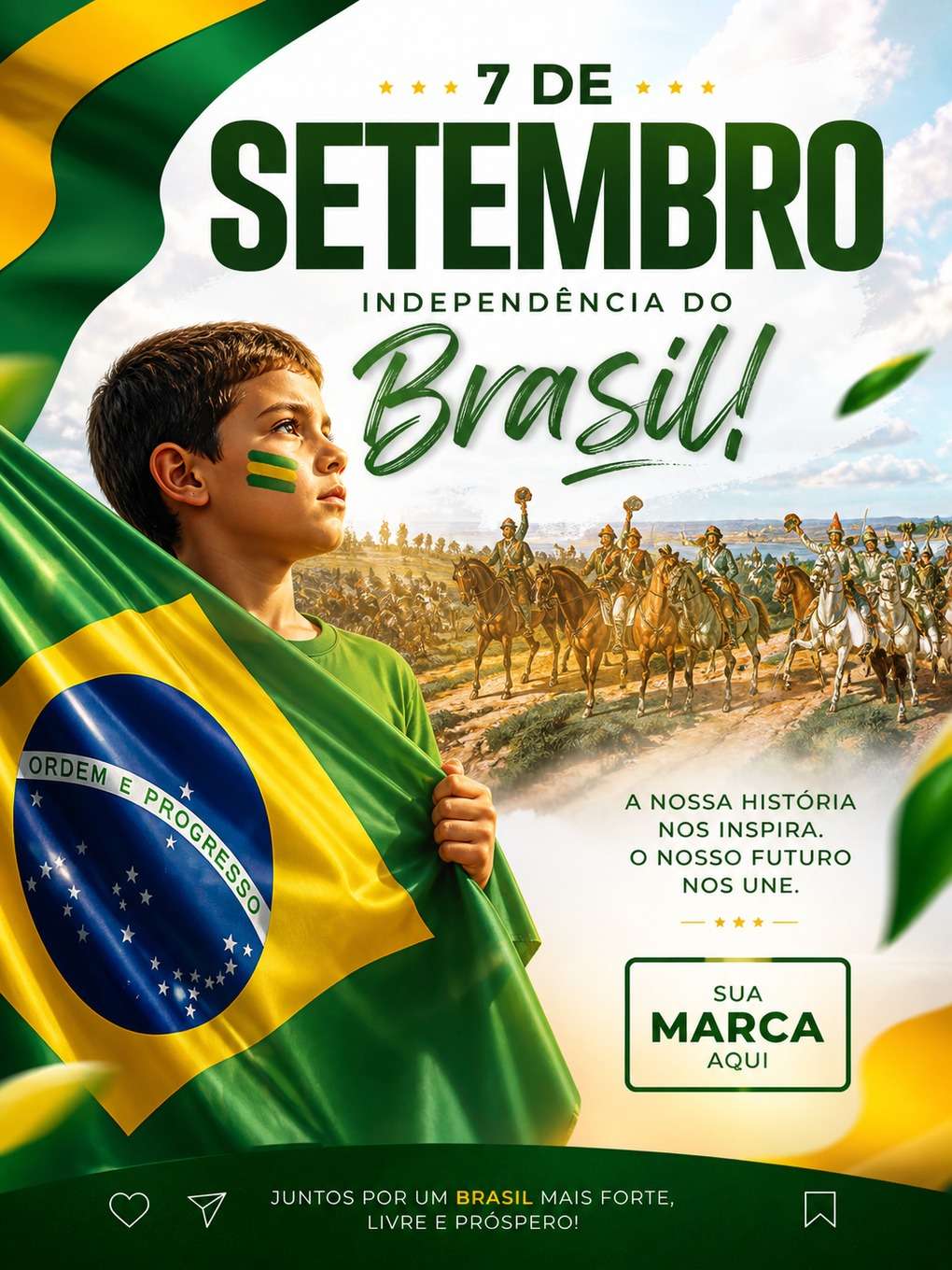 feed da marca - exemplo de post 7 de setembro com ia