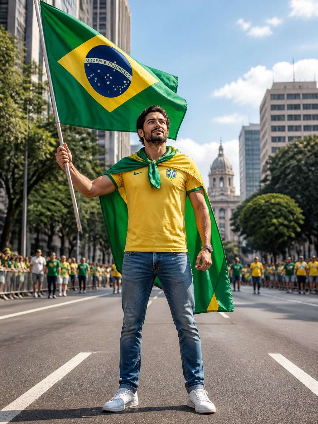 retrato cívico - exemplo de post 7 de setembro com ia
