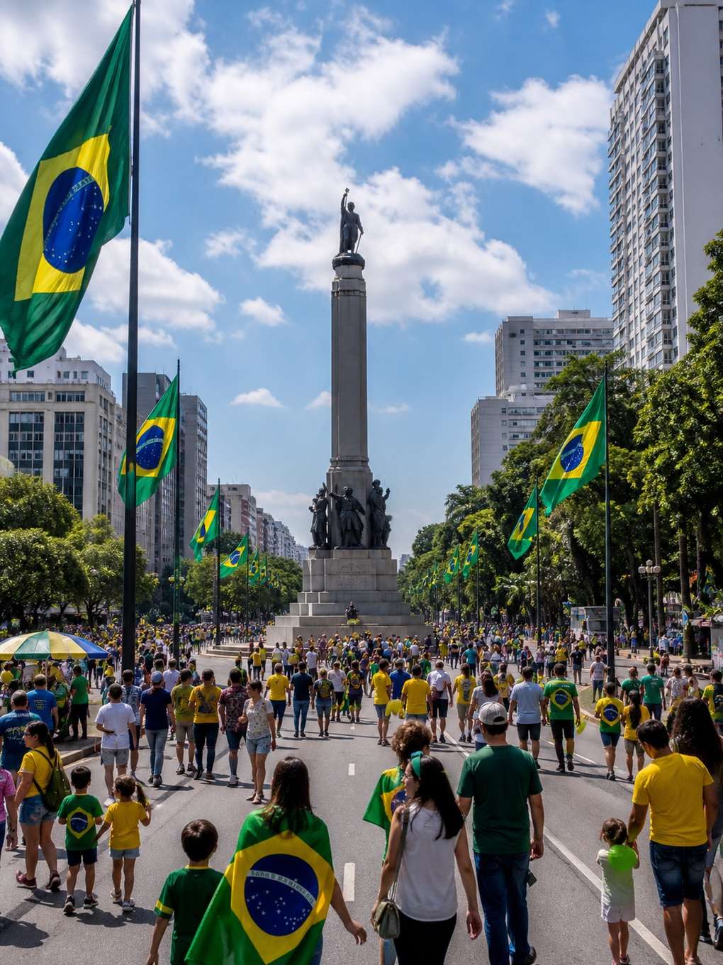 monumento cívico - exemplo de post 7 de setembro com ia