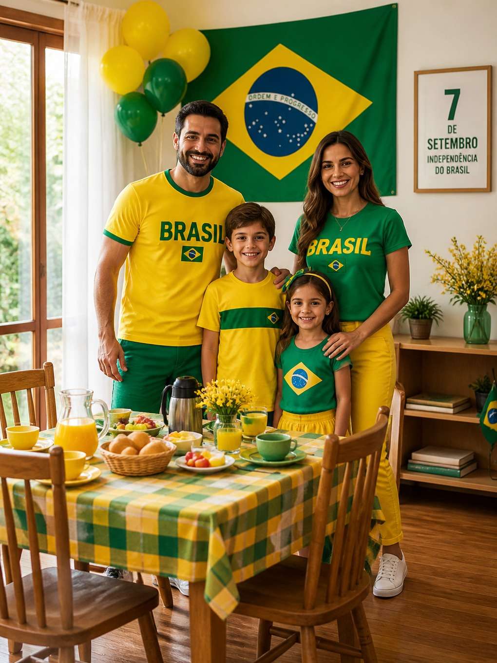 família no 7 de setembro - exemplo de post 7 de setembro com ia