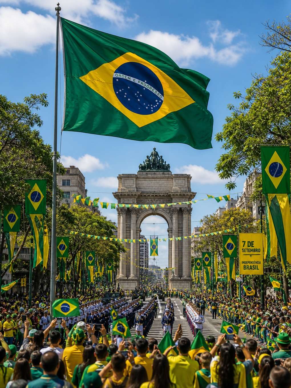 independência do brasil - exemplo de post 7 de setembro com ia