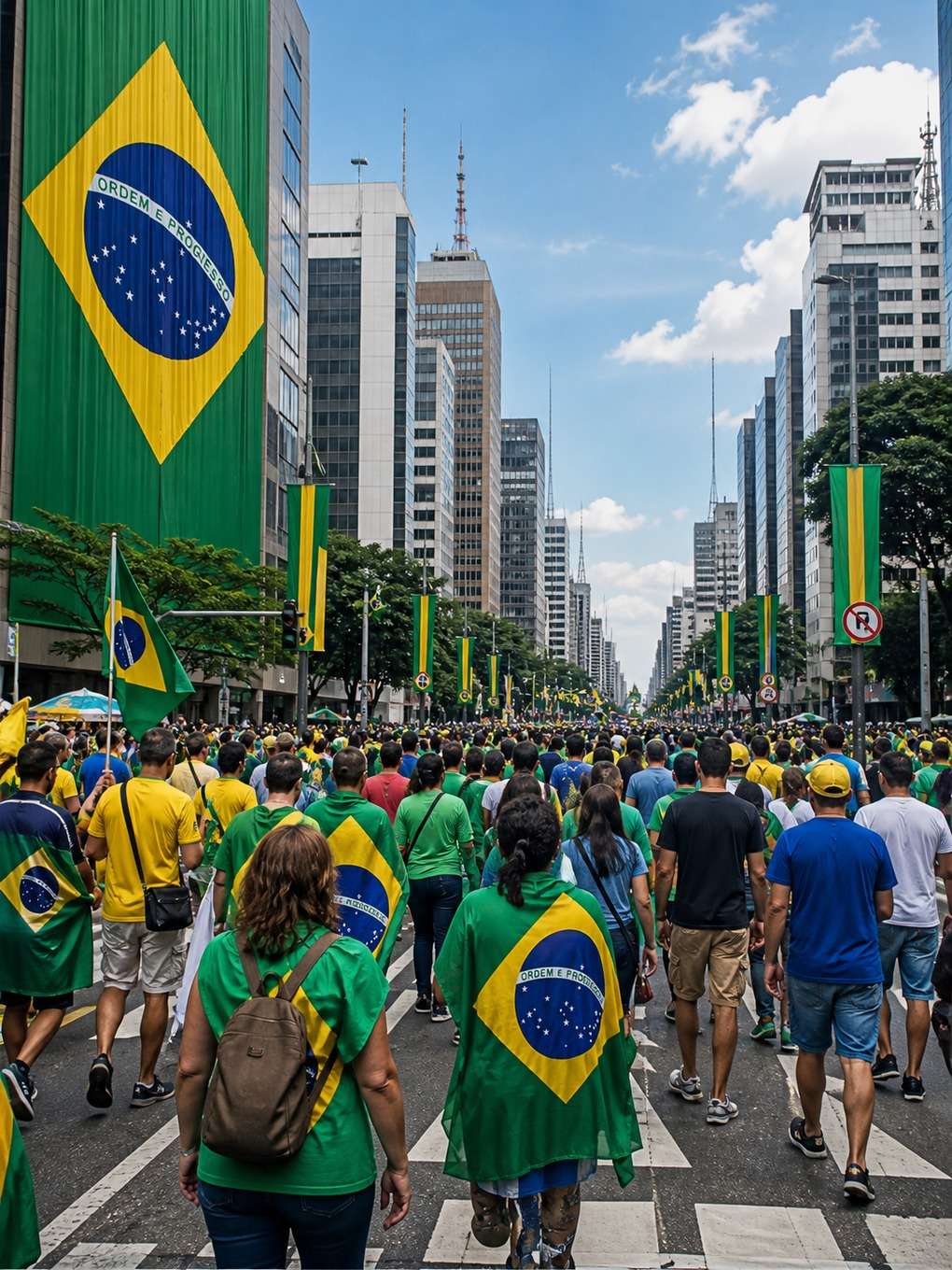 cidade brasileira - exemplo de post 7 de setembro com ia