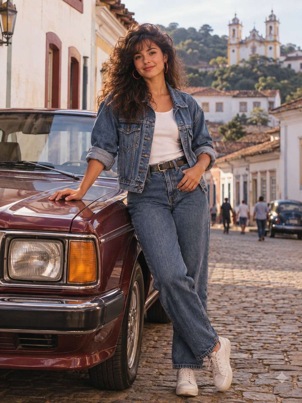 composição editorial para redes sociais - exemplo de prompt anos 80