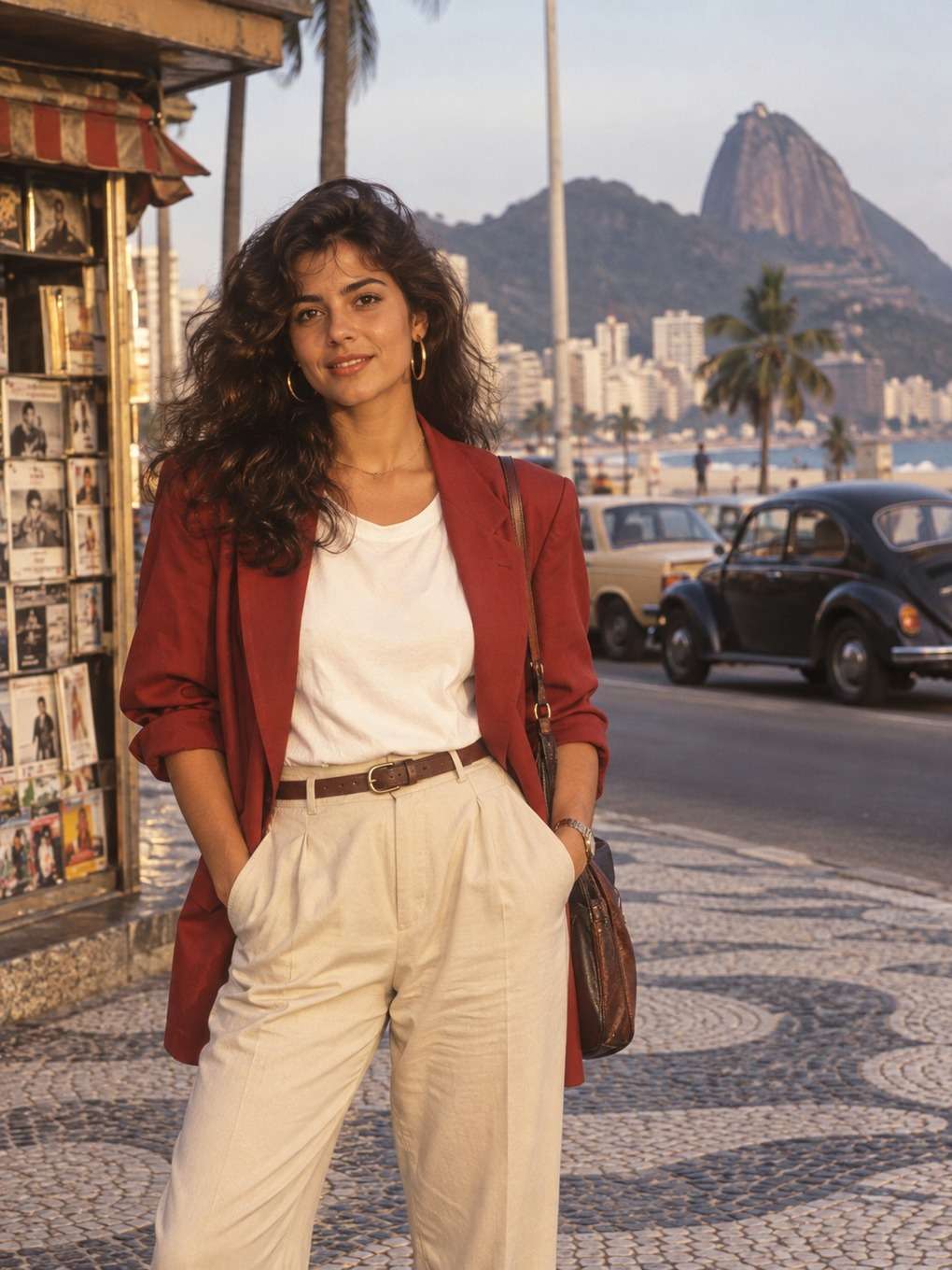 composição vertical elegante - exemplo de prompt anos 80