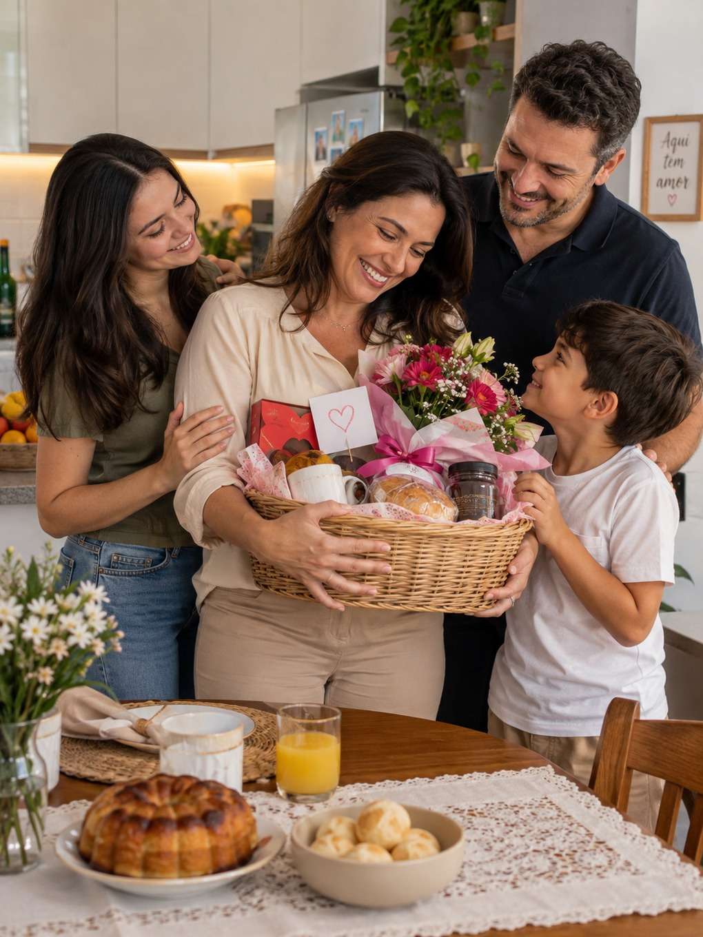 presente na cozinha - exemplo de prompt dia das mães