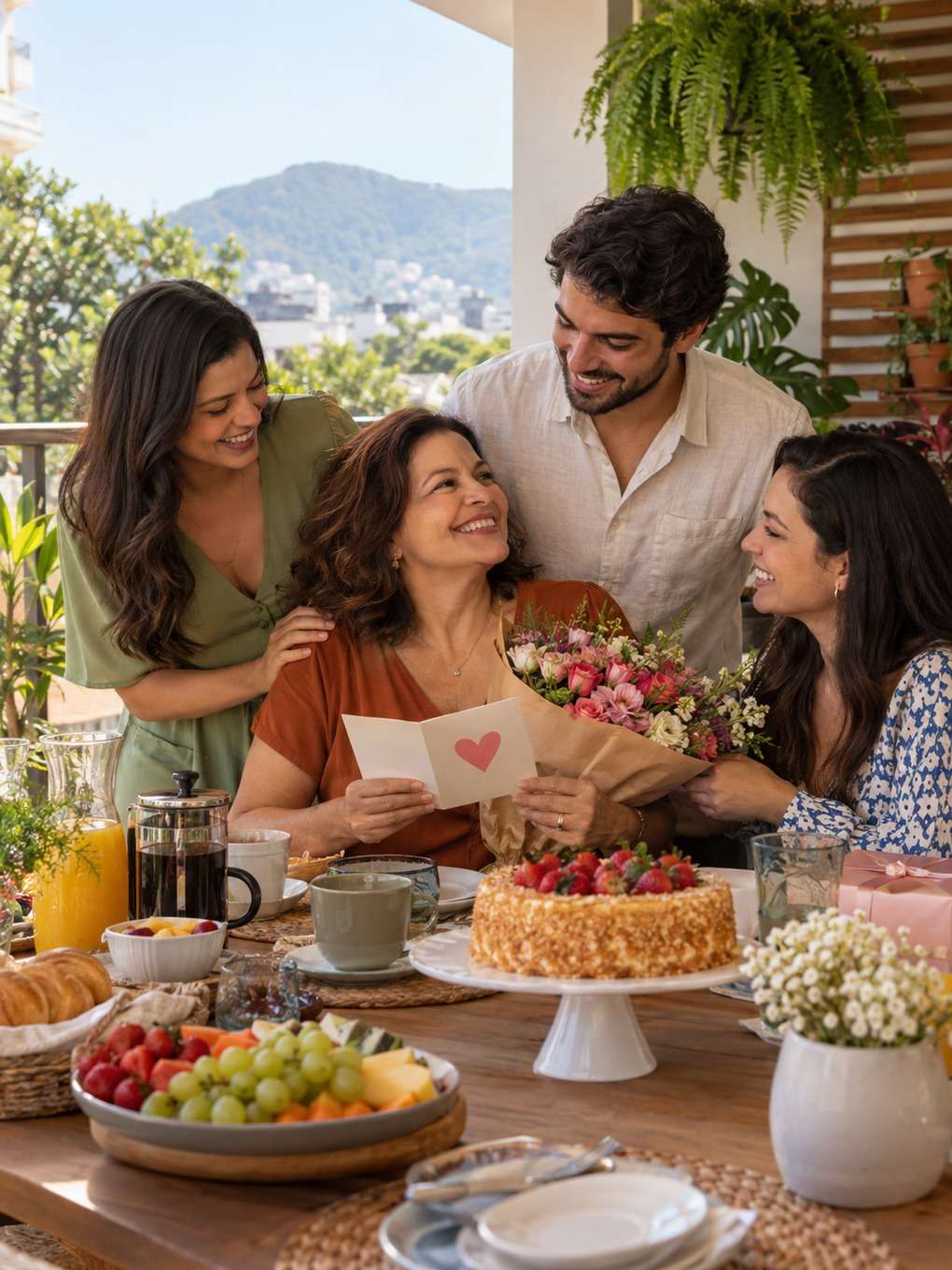 brunch na varanda - exemplo de prompt dia das mães