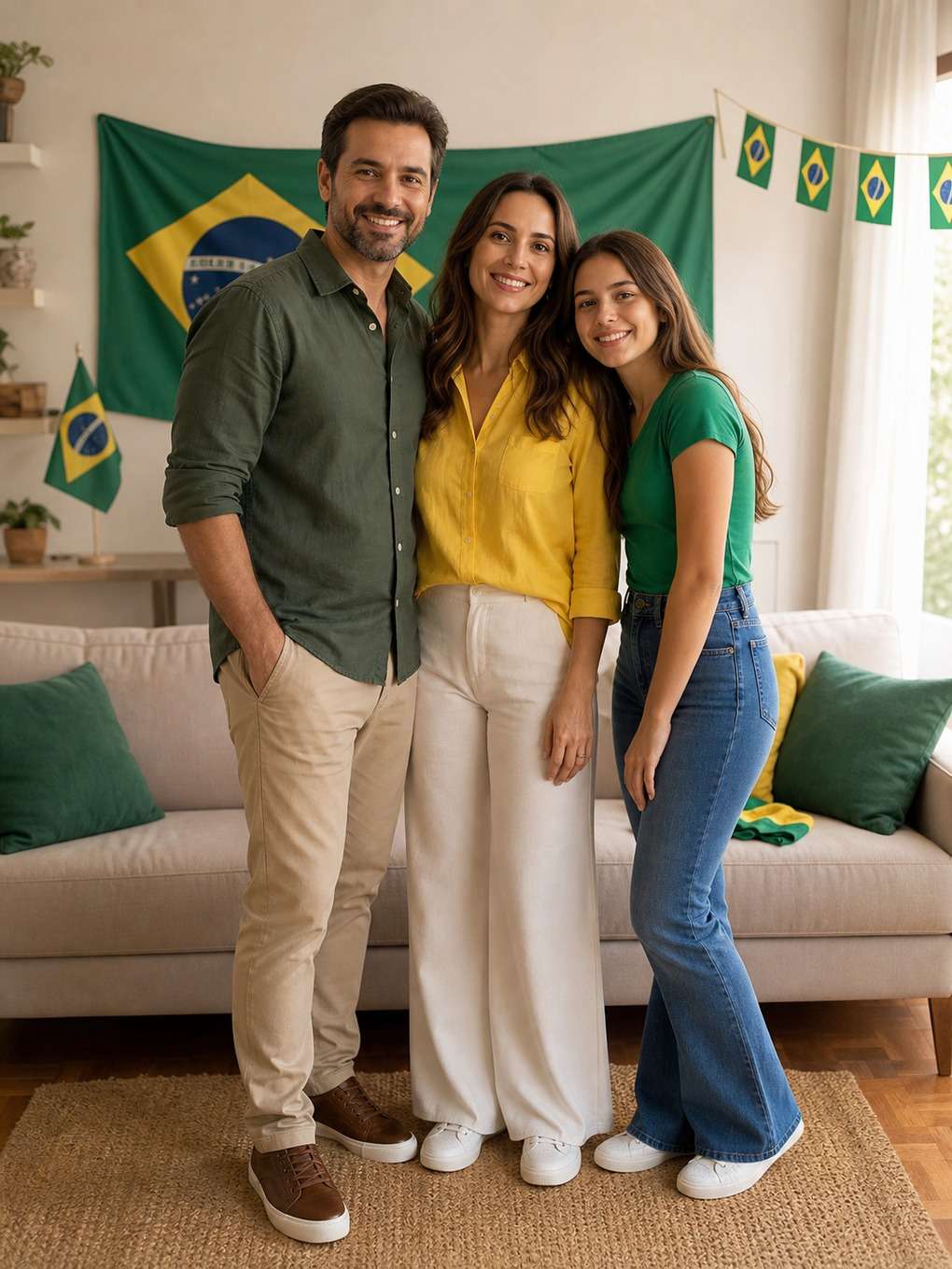 retrato com camisa verde e amarela - exemplo de 7 de setembro
