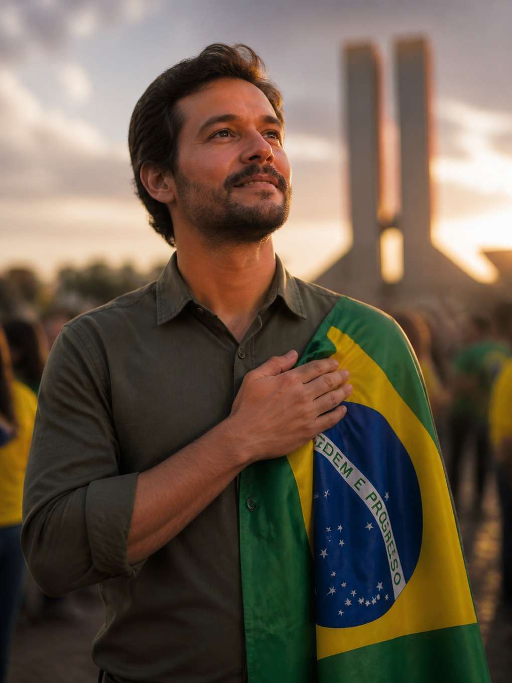 retrato na varanda de casa - exemplo de 7 de setembro