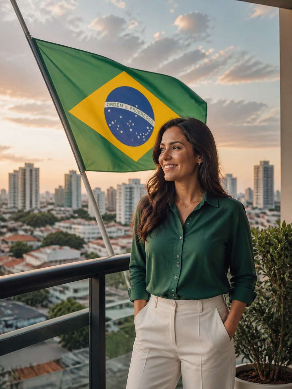 mesa de café da manhã patriótica - exemplo de 7 de setembro