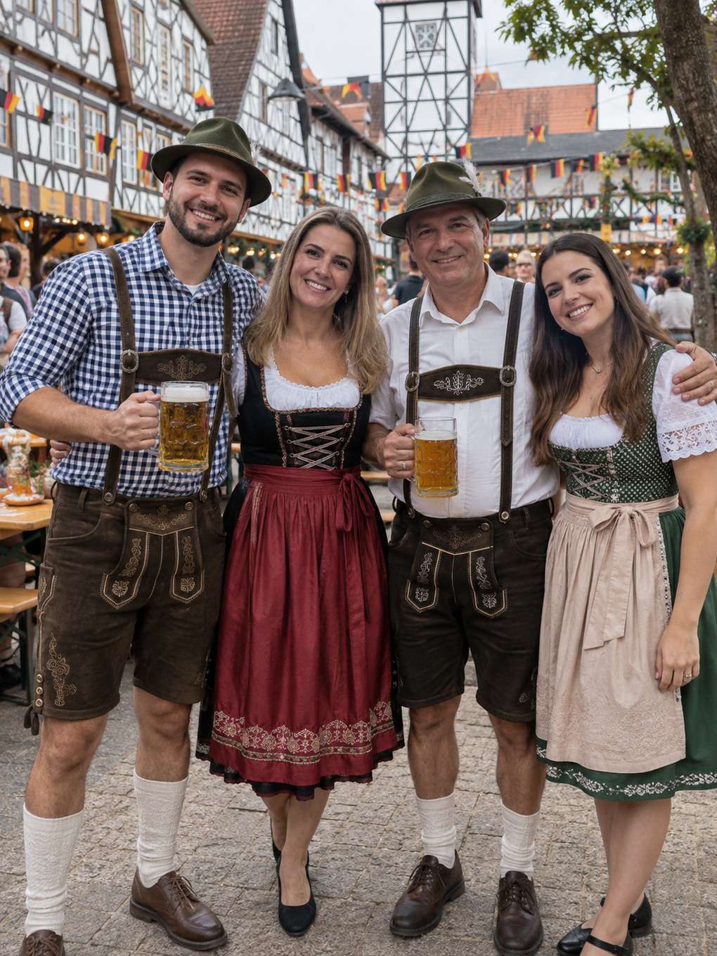 família na oktoberfest - exemplo de prompt oktoberfest