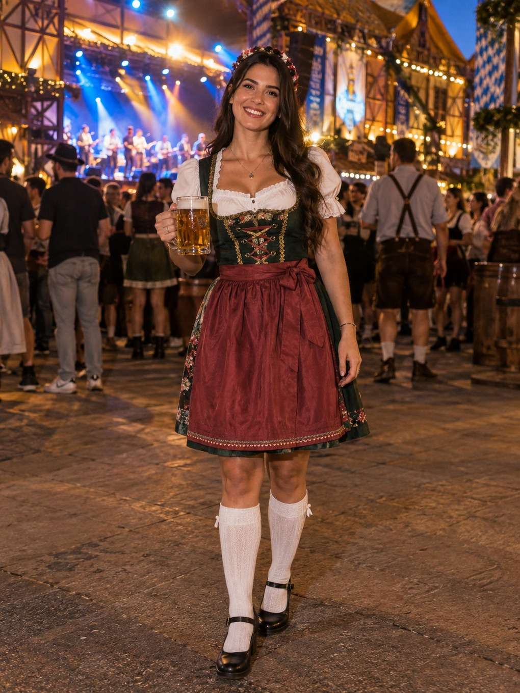 palco à noite - exemplo de prompt oktoberfest