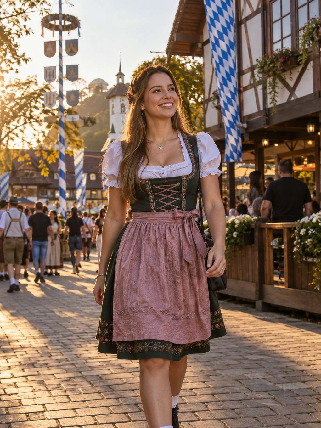golden hour em blumenau - exemplo de prompt oktoberfest