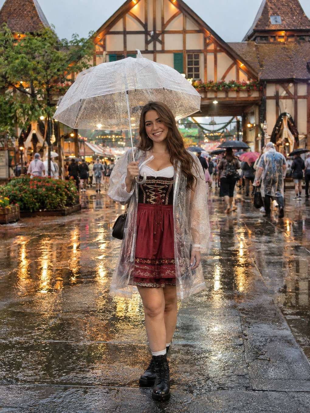 chuva leve na festa - exemplo de prompt oktoberfest