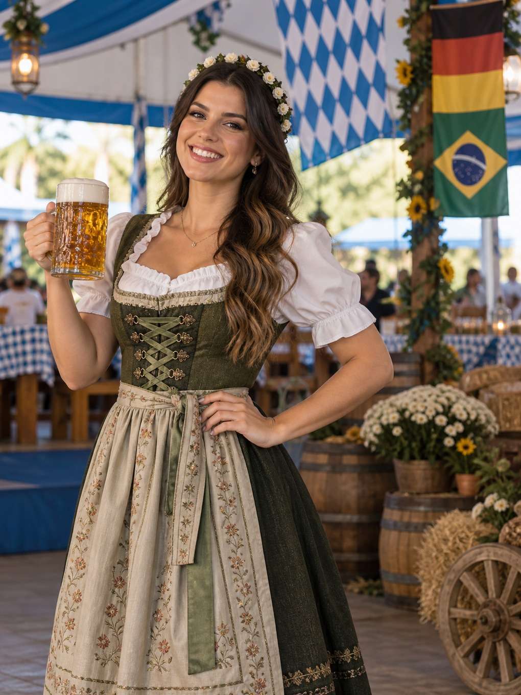 editorial azul e branco - exemplo de prompt oktoberfest