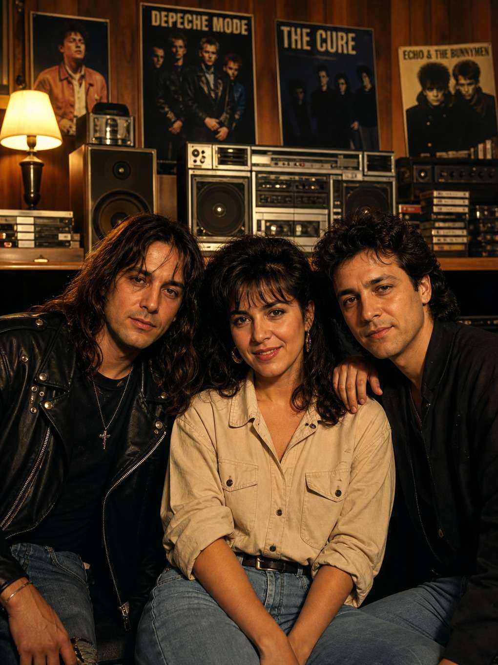 estilo retrô com cantores - exemplo de foto movida con cantantes