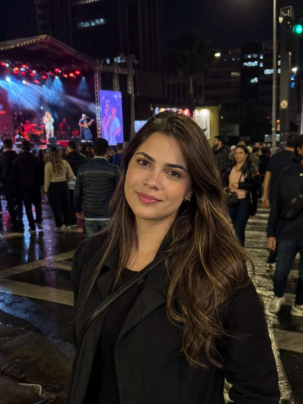 noite de show na cidade - exemplo de foto movida con cantantes