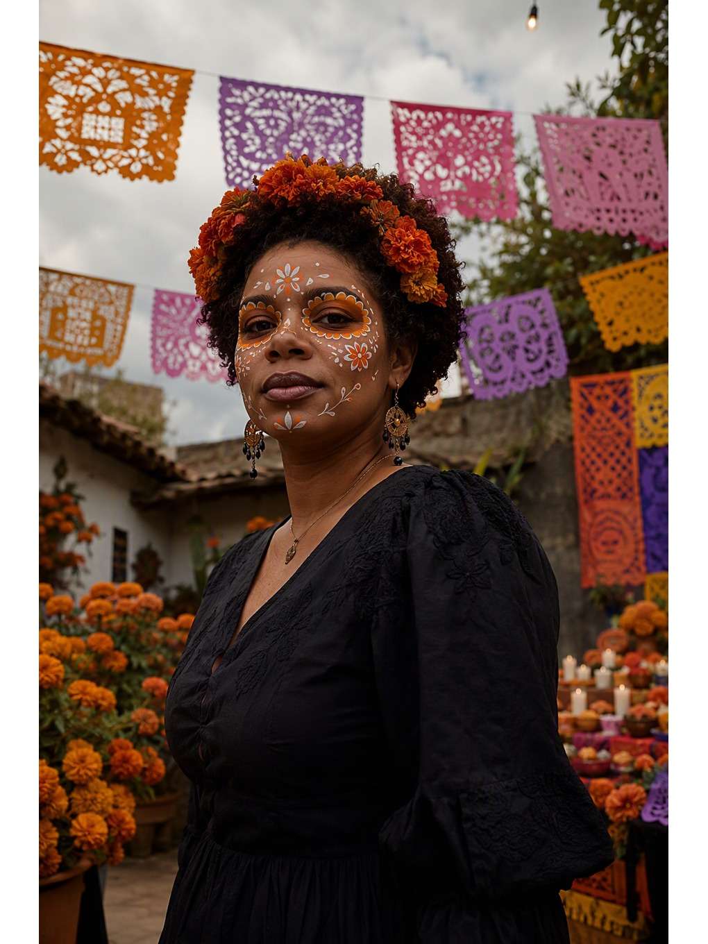 varal festivo - exemplo de prompts de catrina para fotos no
