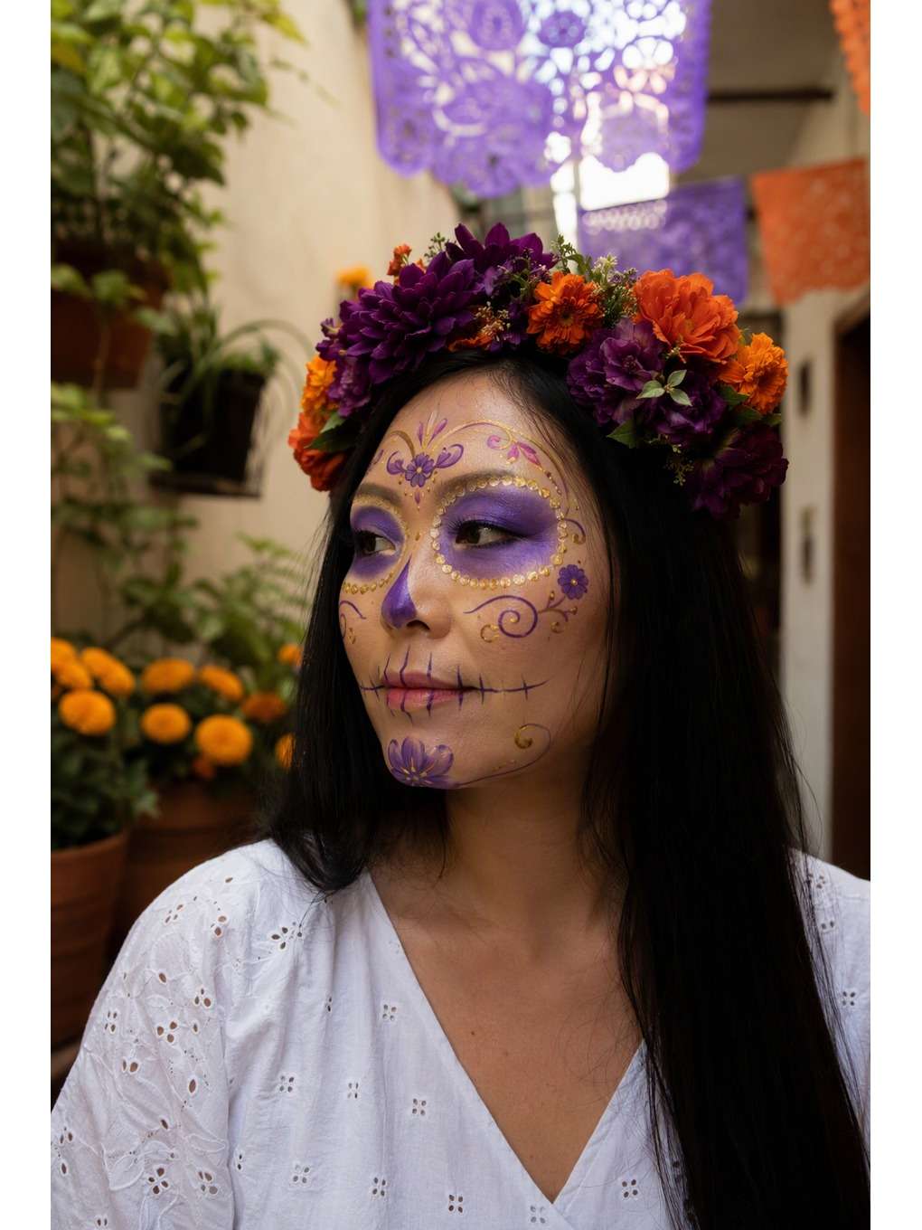 corredor de plantas - exemplo de prompts de catrina para fotos no