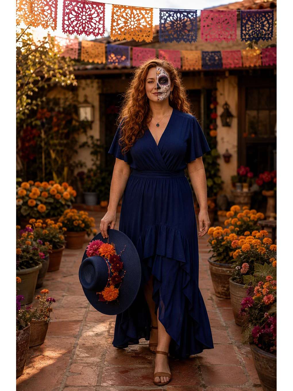 jardim de flores - exemplo de prompts de catrina para fotos no