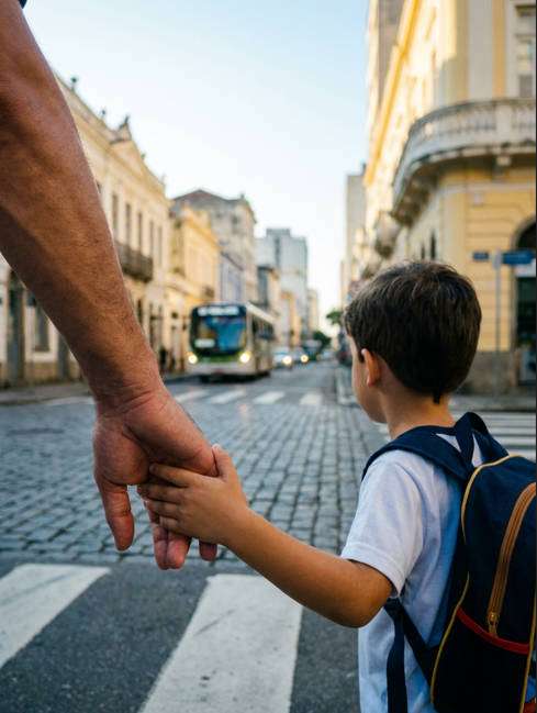 mãos dadas - exemplo de cartão de dia dos pais