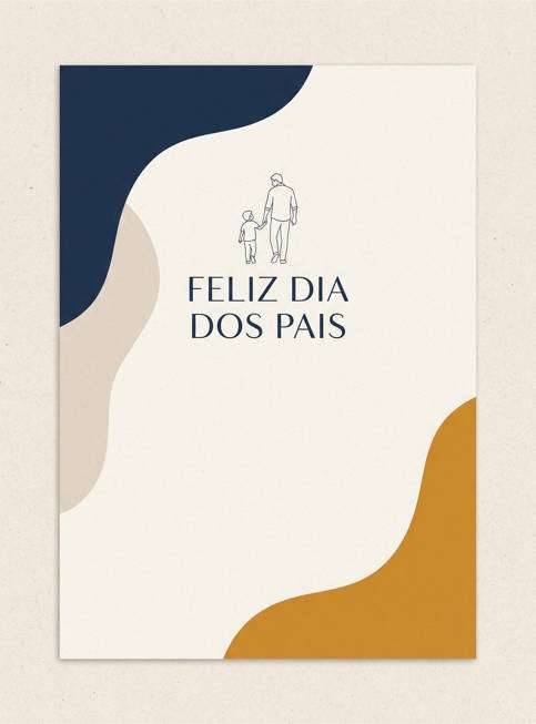 minimalista afetivo - exemplo de cartão de dia dos pais